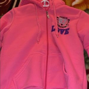 Hot pink hoodie
